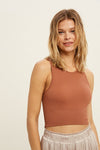 Ribbed Tank Bralette-Bralettes-Wishlist-Small-Rust-Inspired Wings Fashion