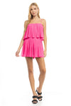 Strappy Pleated Romper-Romper-Naked Zebra-Small-Hot Pink-Inspired Wings Fashion