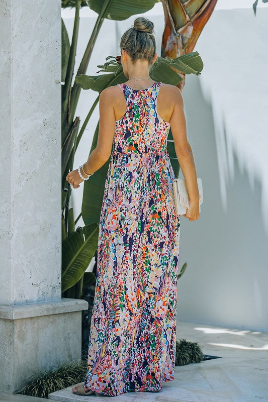 Floral Maxi Dress-Dresses-Lavender J-Small-Inspired Wings Fashion