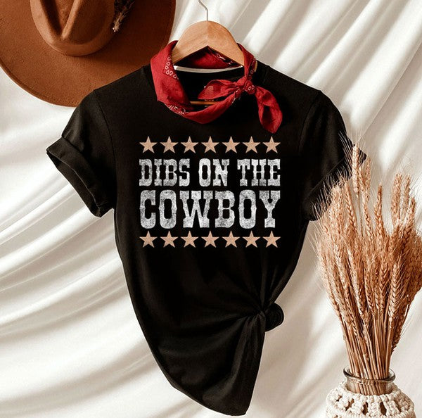 Dibs on Cowboy Tee-Tops-Mangosteen-Small-Black-Inspired Wings Fashion