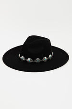 Chain Strap Fedora Hat-Hats-Fame Accessories-Black-Inspired Wings Fashion