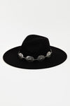 Oval Disc Chain Fedora Hat-Hats-Fame Accessories-Black-Inspired Wings Fashion