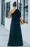 One Shoulder Maxi Dress-Dresses-Lavender J-Small-Black-Inspired Wings Fashion