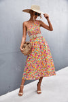 Summer Floral Maxi Off Shoulder Dress-Dresses-Annva U.S.A.-Small-Orange-Inspired Wings Fashion