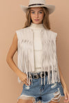 Leather Fringe Waist Vest-Vest-Blue B-Stone-Small-Inspired Wings Fashion