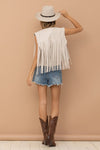 Leather Fringe Waist Vest-Vest-Blue B-Stone-Small-Inspired Wings Fashion