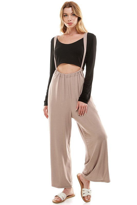 Suspender Style Jumpsuit-Jumpsuit-Loving People-Small-Light Mocha-Inspired Wings Fashion