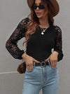 Long Sleeve Round Neck Sweater-Shirts & Tops-Annva U.S.A.-Small-Black-Inspired Wings Fashion