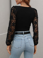 Long Sleeve Round Neck Sweater-Shirts & Tops-Annva U.S.A.-Small-Black-Inspired Wings Fashion
