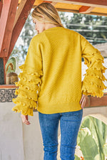 Ruffles Cozy Sweater-Sweaters-and the why-SM-Mustard-Inspired Wings Fashion