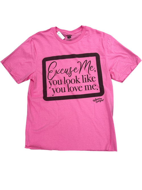 Excuse Me, Tee-Top-Bohemian Cowgirl-Pink-Small-Inspired Wings Fashion