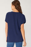V-Neck Top-Tops-FSL Apparel-Small-Navy-Inspired Wings Fashion