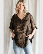 Metallic V-Neck Top-Shirts & Tops-Jodifl-Small-Black-Inspired Wings Fashion