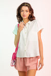 Linen Button Top-Tops-Very J-Small-White-Inspired Wings Fashion