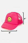 Happy Face Baseball Cap-Hats-Fame Accessories-Black-Inspired Wings Fashion