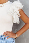Dotty Mesh Ribbed Top-Tops-Cloudwalk-Small-Beige-Inspired Wings Fashion