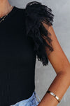 Dotty Mesh Ribbed Top-Tops-Cloudwalk-Small-Black-Inspired Wings Fashion
