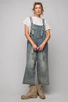 Washed Denim Overalls-overalls-Easel-Small-Vintage-Inspired Wings Fashion
