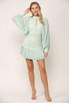 Pleated Lace Dress-Dresses-Fate by LFD-Small-Mint-Inspired Wings Fashion