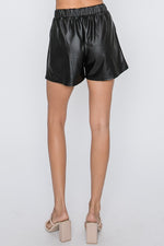 Faux Leather Shorts-shorts-Cezanne-Small-Black-Inspired Wings Fashion