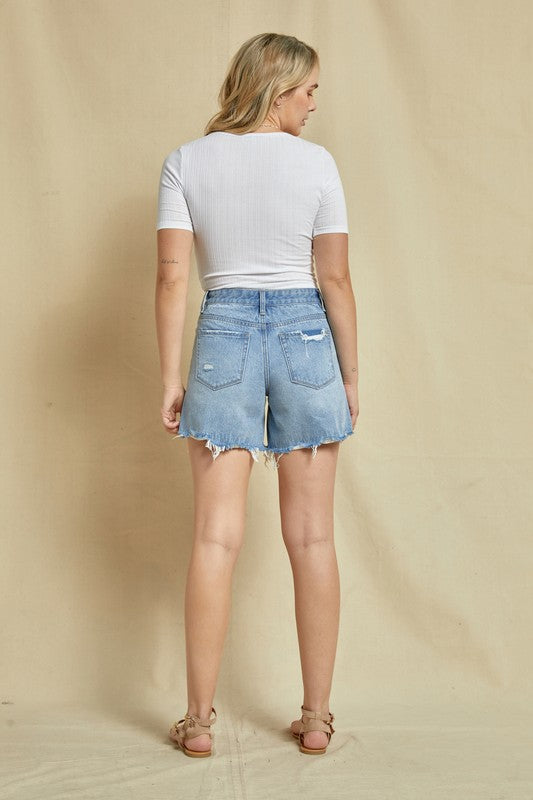 Boyfriend Midi Shorts-Shorts-MICA Denim-Montana-XS-Inspired Wings Fashion