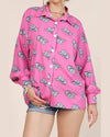 Sequin Cowboy Button Up Top-Tops-Nylon Apparel-Small-Pink-Inspired Wings Fashion