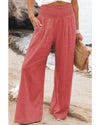 Baggy Linen Palazzo Pants-Pants-The Free Yoga-Small-Coral-Inspired Wings Fashion
