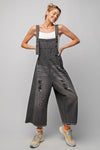 Washed Denim Overalls-overalls-Easel-Small-Black-Inspired Wings Fashion