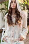 Hooded Shirt Top-Shirts & Tops-POL-Small-Cream Multi-Inspired Wings Fashion