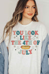 Fourth of July Hotdog Graphic Tee-Graphic Tee-Alphia-Small-Ash-Inspired Wings Fashion