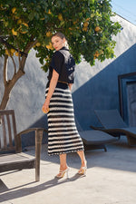 Josephine Skirt-Skirts-Aaron & Amber-Small-Black/Off-White-Inspired Wings Fashion