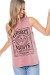 Whiskey Night Tank Top-Shirts & Tops-Zutter-Small-Brick-Inspired Wings Fashion