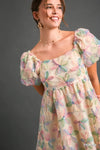 3D Organza Flower Dress-Dresses-Umgee-Small-Pink Mix-Inspired Wings Fashion