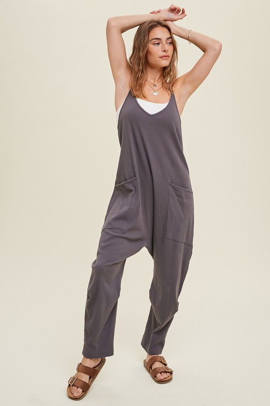 Knit Jumpsuit-Jumpsuit-Wishlist-Small-Charcoal-Inspired Wings Fashion