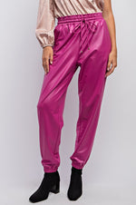 Faux Leather Jogger Pants-joggers-LLove-Small-Pink-Inspired Wings Fashion