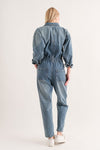 Rumi Denim Jumpsuit-Jumpsuits & Rompers-Aaron & Amber-Small-Denim-Inspired Wings Fashion