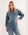 Rumi Denim Jumpsuit-Jumpsuits & Rompers-Aaron & Amber-Small-Denim-Inspired Wings Fashion