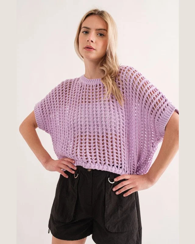 Claire Sweater-Sweaters-Aaron & Amber-Small-Lavender-Inspired Wings Fashion