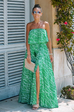Santorini Strapless Maxi Dress-Dresses-Lavender J-Small-Fuchsia-Inspired Wings Fashion
