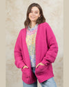 Chunky Sweater Cardigan-Cardigans-Very J-Small-Pink-Inspired Wings Fashion