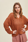 Open Knit Hooded Sweater-Sweaters-Wishlist-Small-Natural-Inspired Wings Fashion