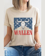 Wallen American Flag Graphic Top-Tops-Mangosteen-Small-Soft Cream-Inspired Wings Fashion