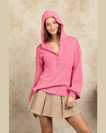 Oversized Hooded Knit Top-Tops-Very J-Small-Pink-Inspired Wings Fashion