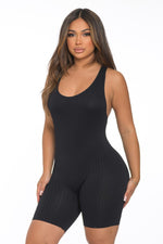 Seamless Bodycon Romper-Activewear-Brown N Sweet-S/M-Black-Inspired Wings Fashion