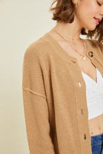 Soft Button Down Sweater Cardigan-Cardigans-Heyson-Small-Fawn-Inspired Wings Fashion