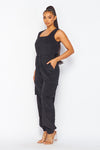 Corduroy Cargo Jumpsuit-Jumpsuits & Rompers-Hot & Delicious-Small-Black-Inspired Wings Fashion