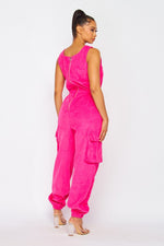 Corduroy Cargo Jumpsuit-Jumpsuits & Rompers-Hot & Delicious-Small-Black-Inspired Wings Fashion