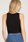 Halter Stretch Rib Knit Bodysuit-bodysuit-She + Sky-Small-Black-Inspired Wings Fashion