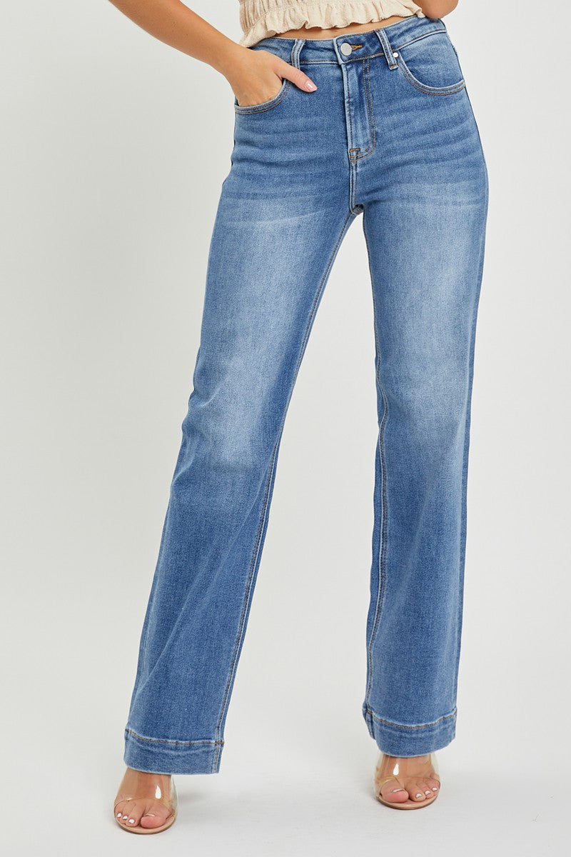 High Rise Straight Jeans-Jeans-Risen Jeans-Medium-1-Inspired Wings Fashion