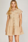 Button Down Corduroy Dress-Dresses-She+Sky-Small-Taupe-Inspired Wings Fashion